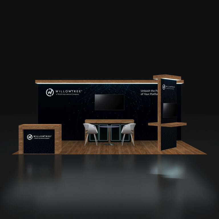 PE1020 74 — 10x20 trade show booth rental by Pure Exhibits