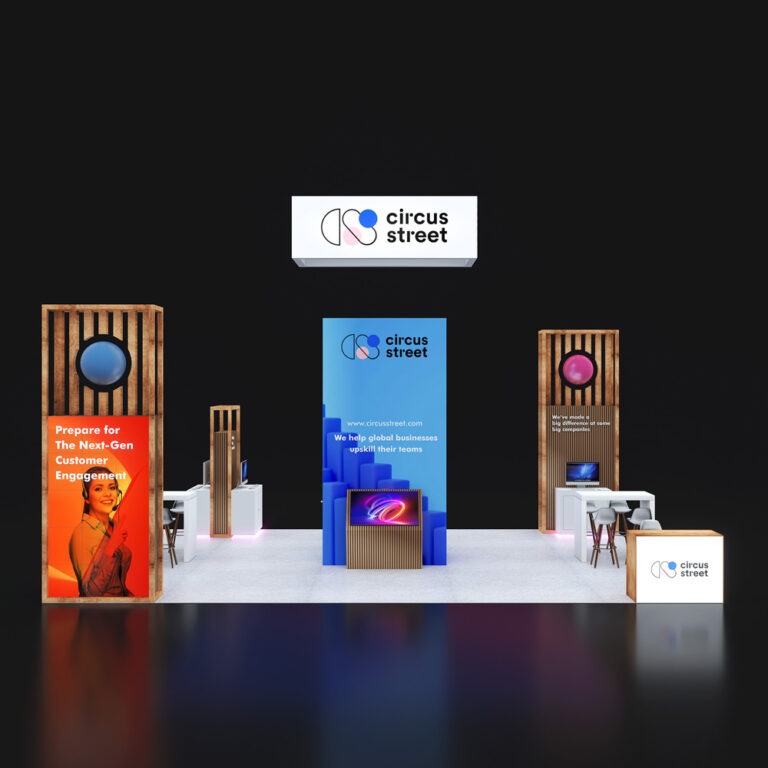 PE2030 71 — 20x30 trade show booth rental by Pure Exhibits