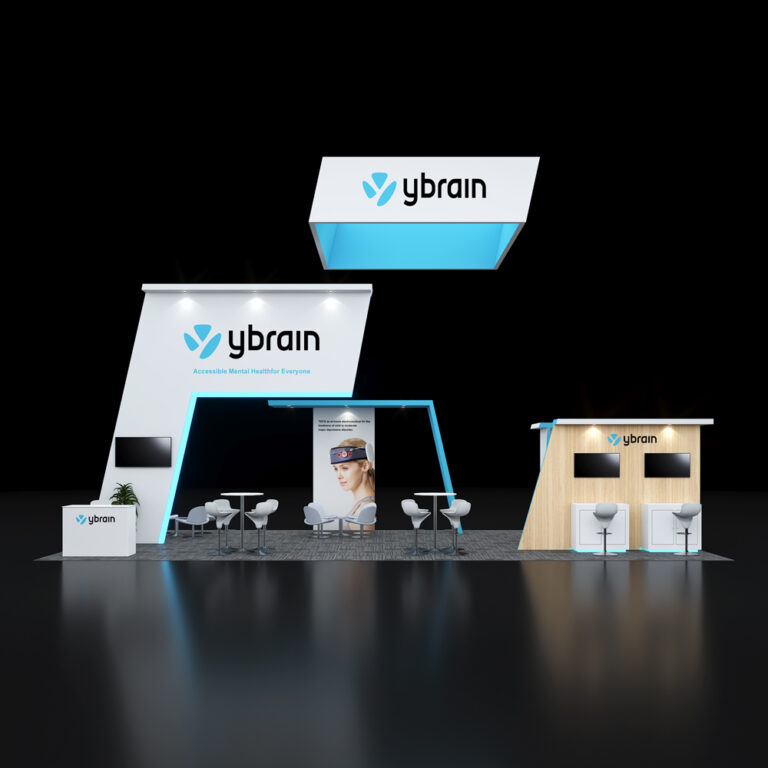 PE2040 34 — 20x40 trade show booth rental by Pure Exhibits