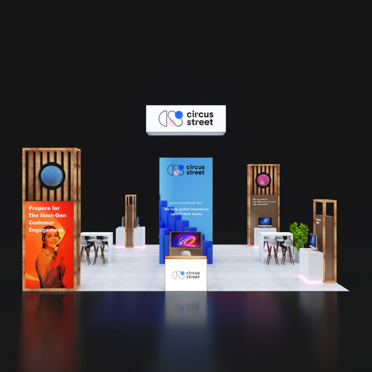 PE3030 72 — 30x30 trade show booth rental by Pure Exhibits