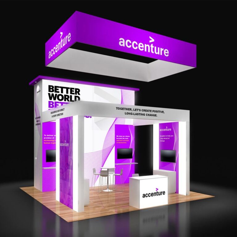 PE2020 104 — 20x20 trade show booth rental by Pure Exhibits