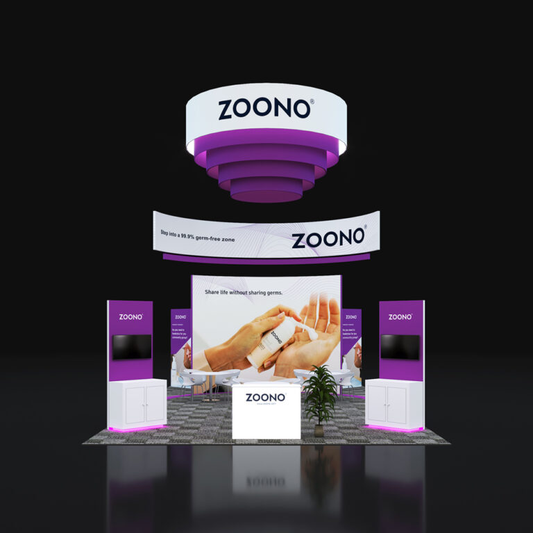 PE2040 40 — 20x40 trade show booth rental by Pure Exhibits