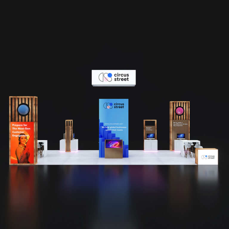 PE2040 49 — 20x40 trade show booth rental by Pure Exhibits