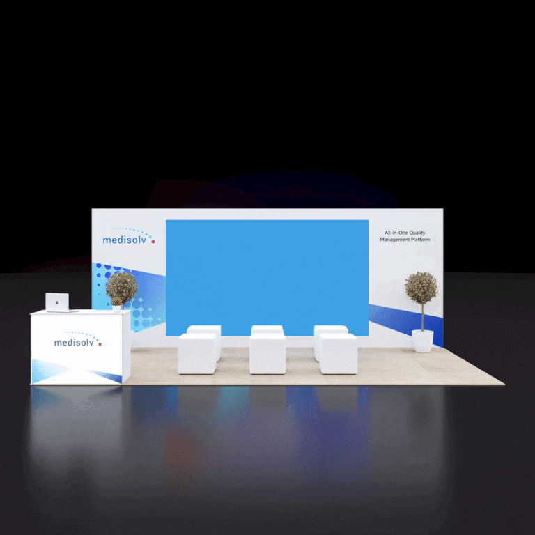 VPE1020 05 — 10x20 trade show booth rental by Pure Exhibits