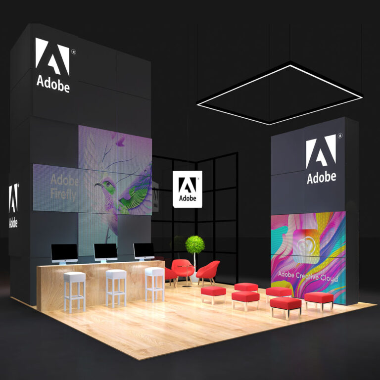 PE2020 106 — 20x20 trade show booth rental by Pure Exhibits