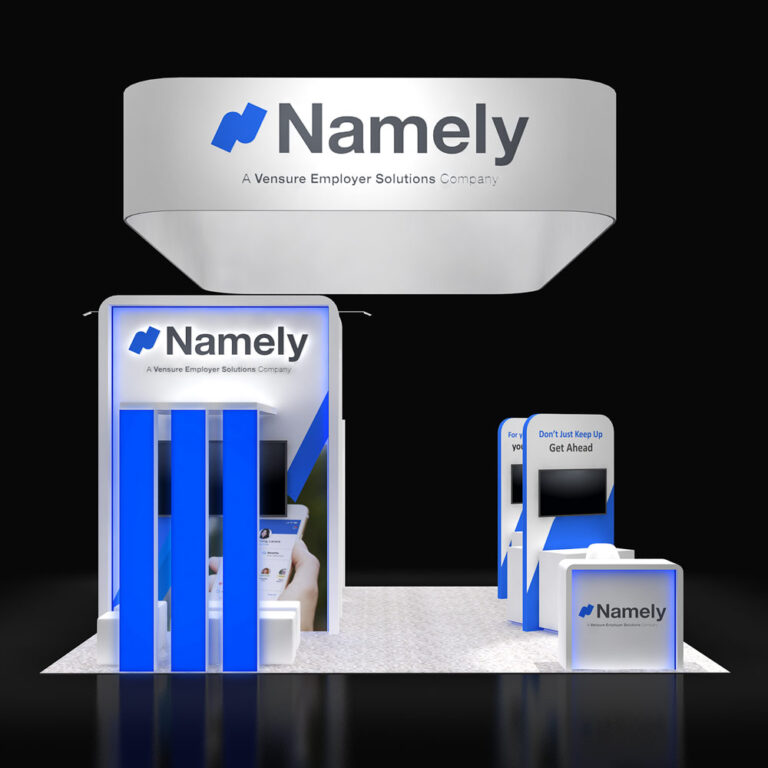 PE2020 108 — 20x20 trade show booth rental by Pure Exhibits