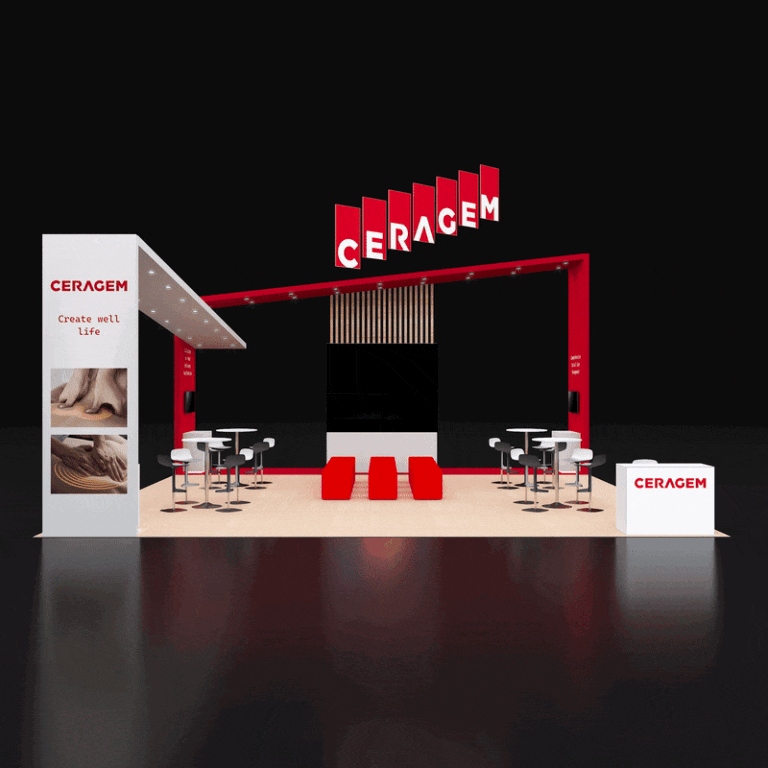 PE3030 82 — 30x30 trade show booth rental by Pure Exhibits