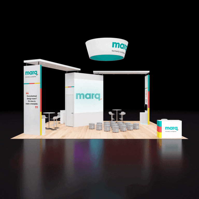 PE3030 84 — 30x30 trade show booth rental by Pure Exhibits