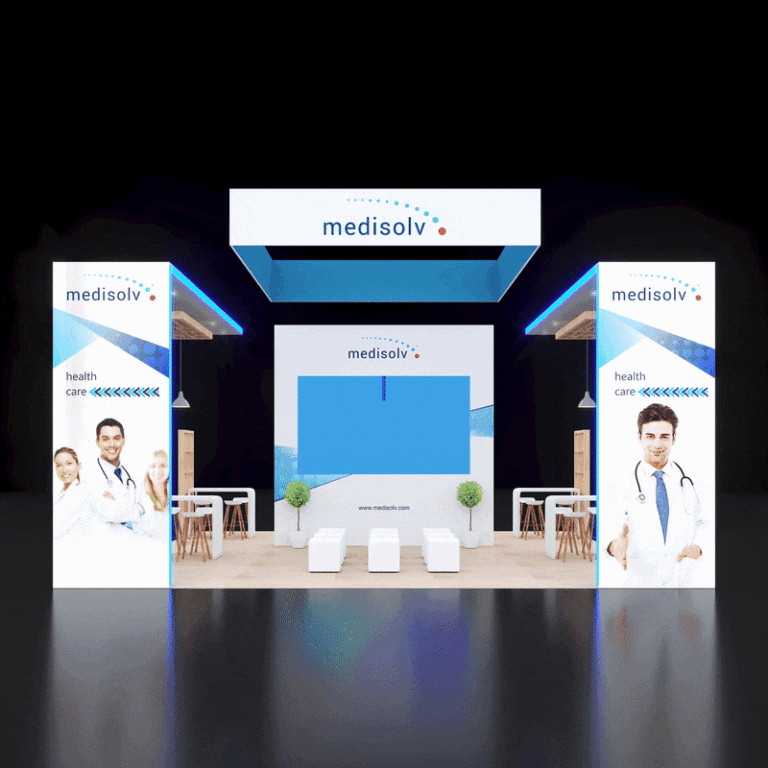 PE3030 87 — 30x30 trade show booth rental by Pure Exhibits