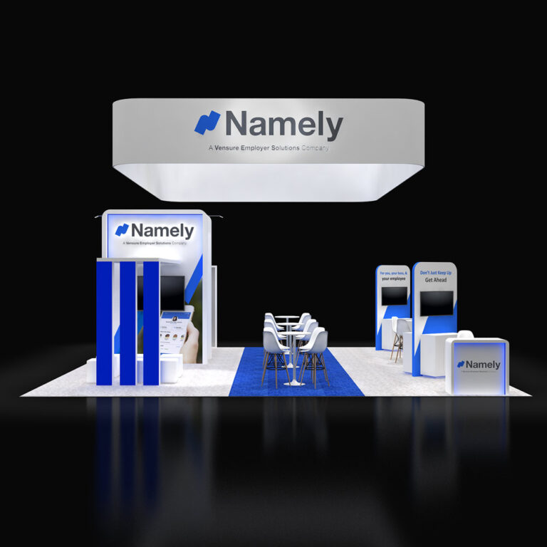 PE3030 90 — 30x30 trade show booth rental by Pure Exhibits