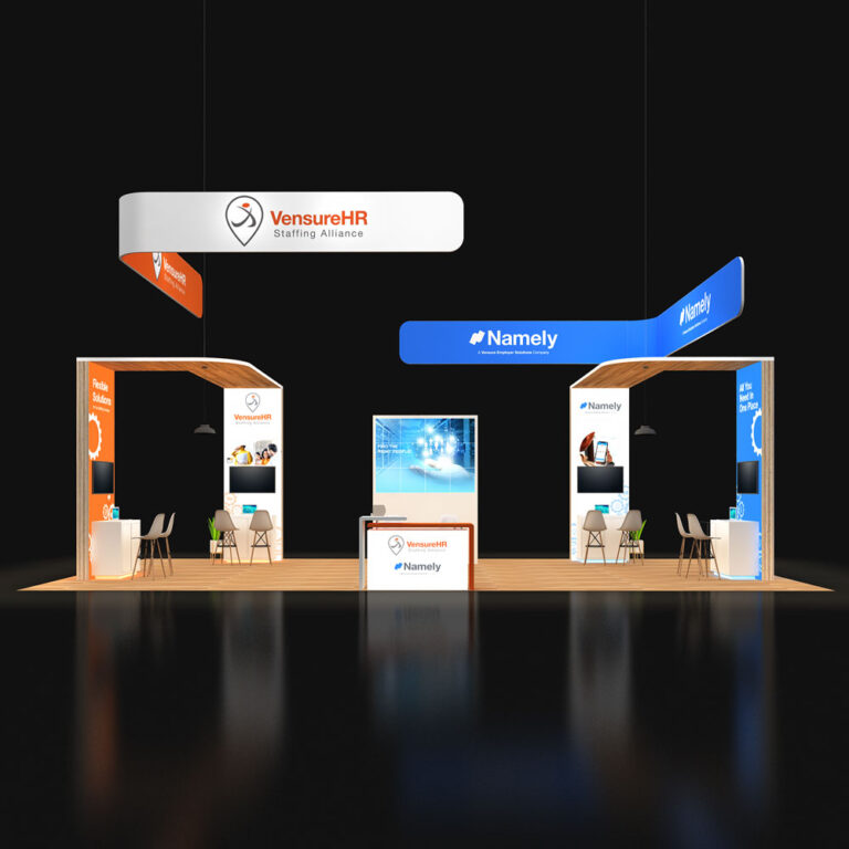 PE2040 66 — 20x40 trade show booth rental by Pure Exhibits