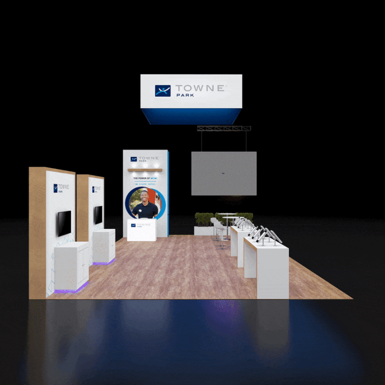 PE2040 65 — 20x40 trade show booth rental by Pure Exhibits