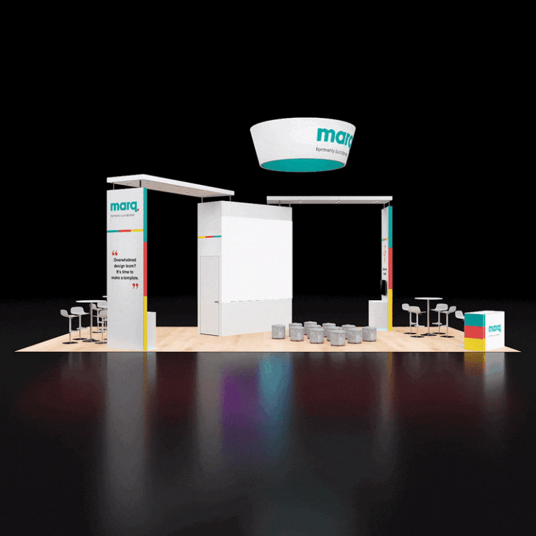 PE2040 61 — 20x40 trade show booth rental by Pure Exhibits