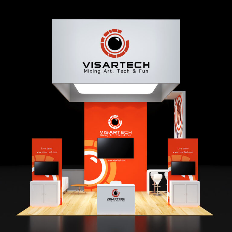 PE2020 121 — 20x20 trade show booth rental by Pure Exhibits