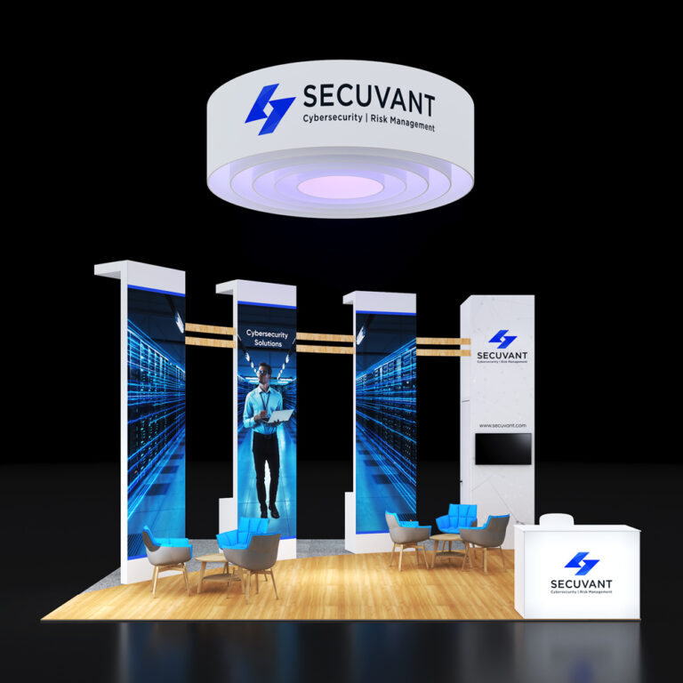 PE2020 122 — 20x20 trade show booth rental by Pure Exhibits