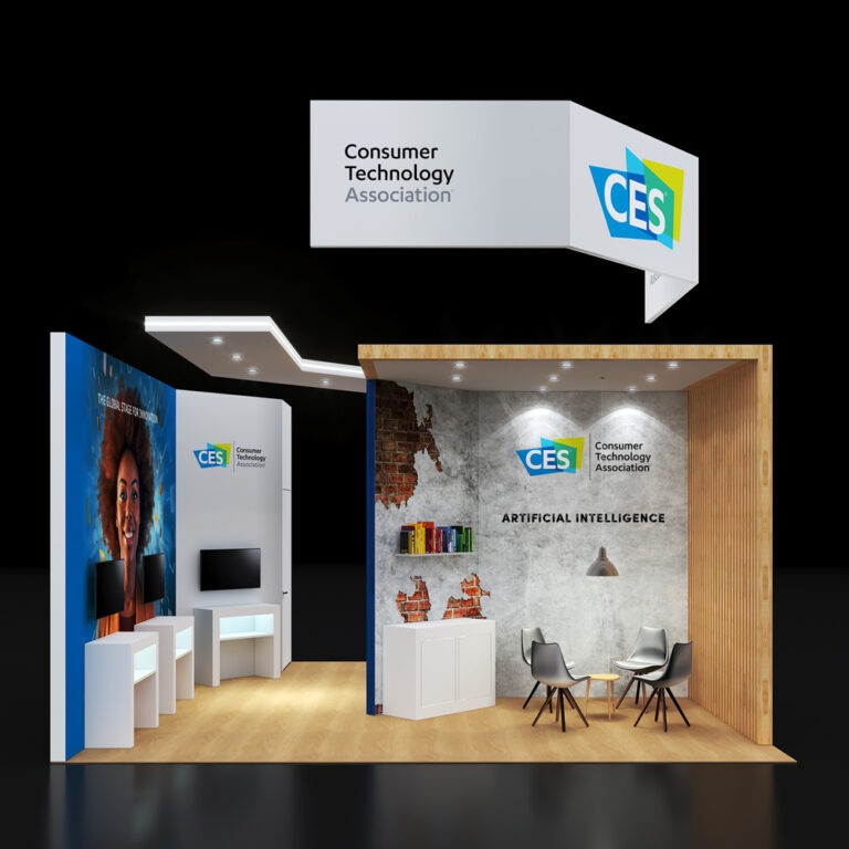 PE2020 126 — 20x20 trade show booth rental by Pure Exhibits