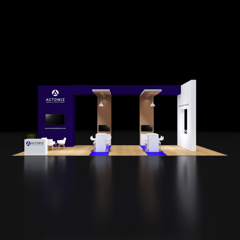 PE2040 74 — 20x40 trade show booth rental by Pure Exhibits