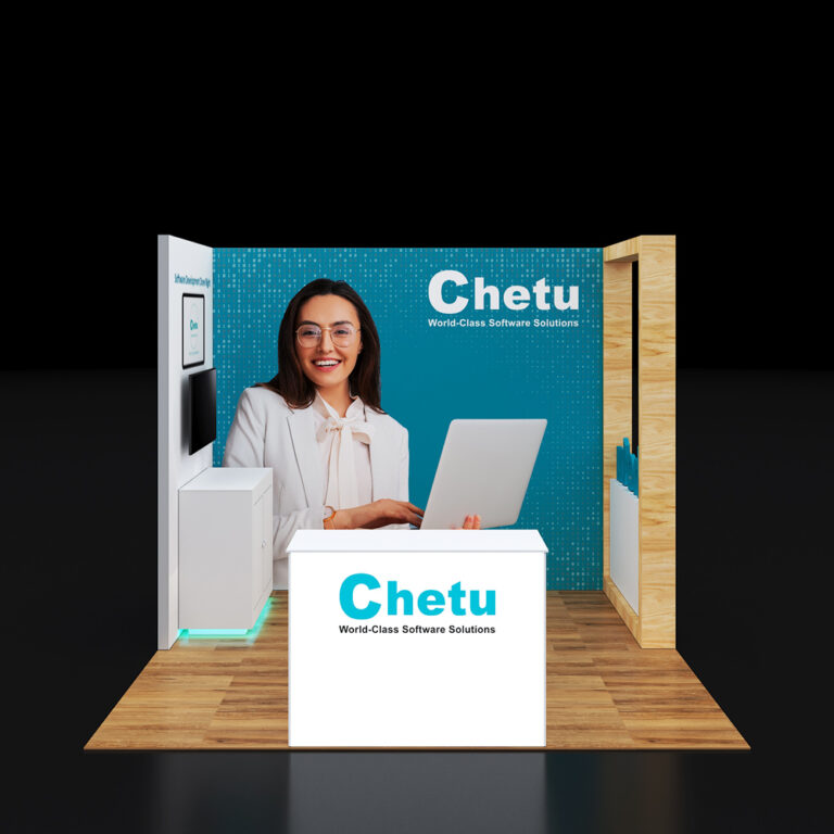 PE1010 56 — 10x10 trade show booth rental by Pure Exhibits