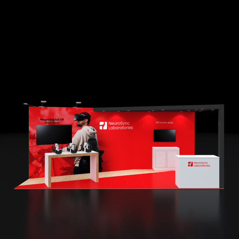 PE1020 79 — 10x20 trade show booth rental by Pure Exhibits