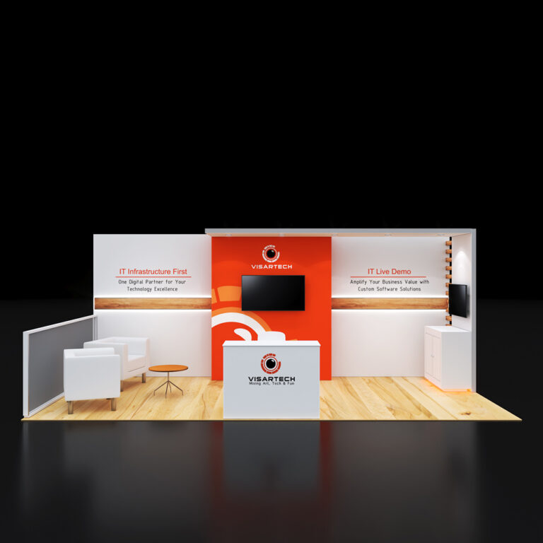 PE1020 80 — 10x20 trade show booth rental by Pure Exhibits
