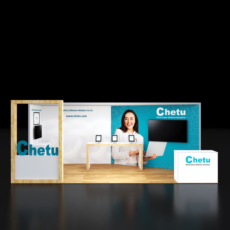 PE1020 82 — 10x20 trade show booth rental by Pure Exhibits