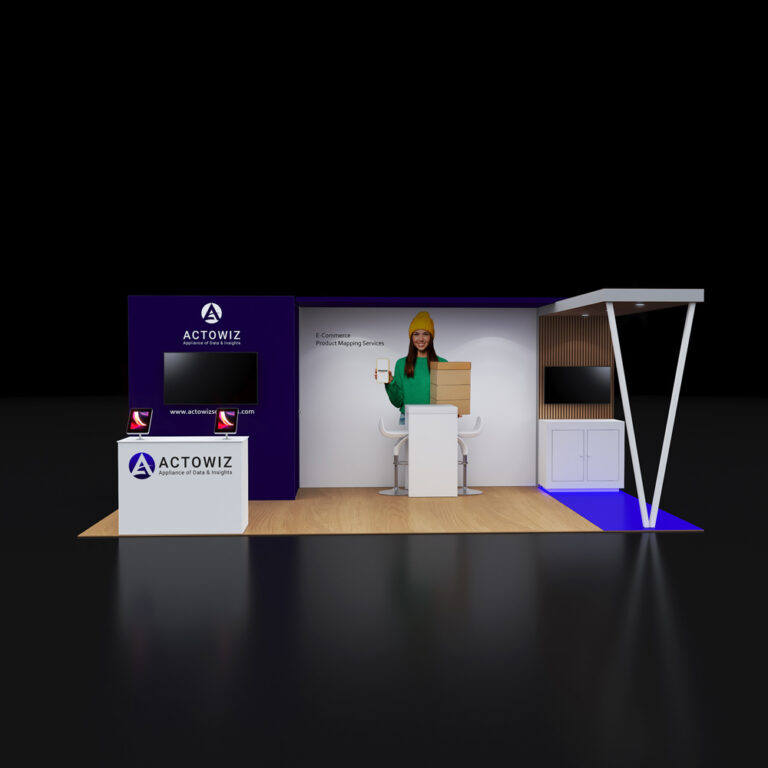 PE1020 84 — 10x20 trade show booth rental by Pure Exhibits