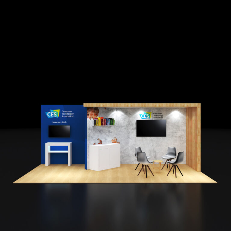 PE1020 85 — 10x20 trade show booth rental by Pure Exhibits