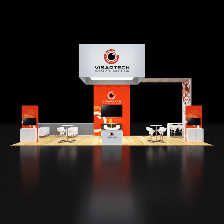 PE2040 70 — 20x40 trade show booth rental by Pure Exhibits
