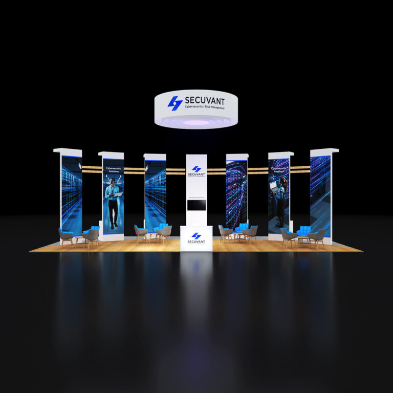PE2040 71 — 20x40 trade show booth rental by Pure Exhibits