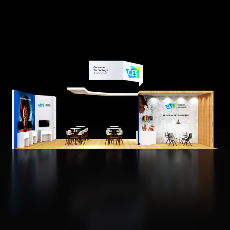 PE2040 75 — 20x40 trade show booth rental by Pure Exhibits