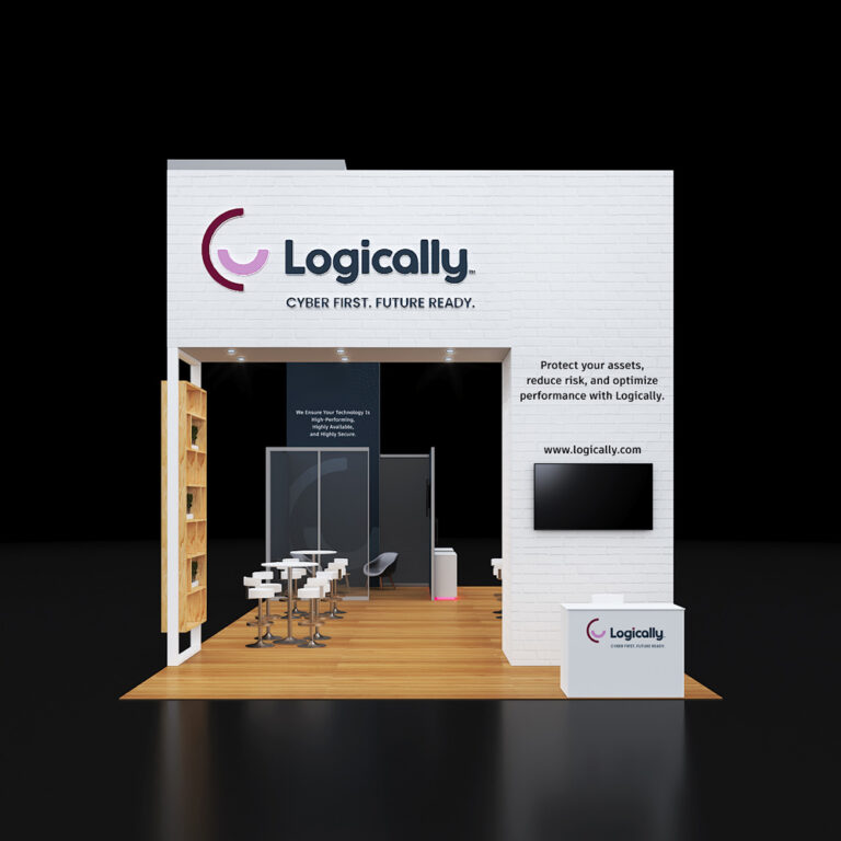 PE2040 76 — 20x40 trade show booth rental by Pure Exhibits