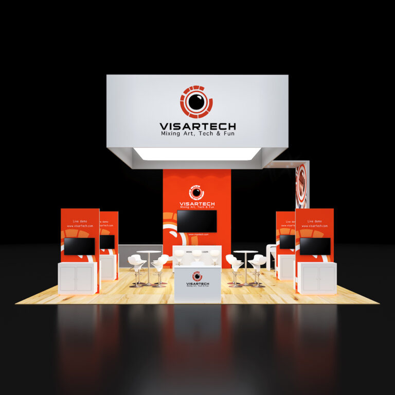 PE3030 100 — 30x30 trade show booth rental by Pure Exhibits