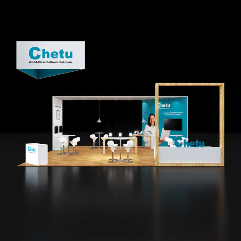 PE3030 102 — 30x30 trade show booth rental by Pure Exhibits