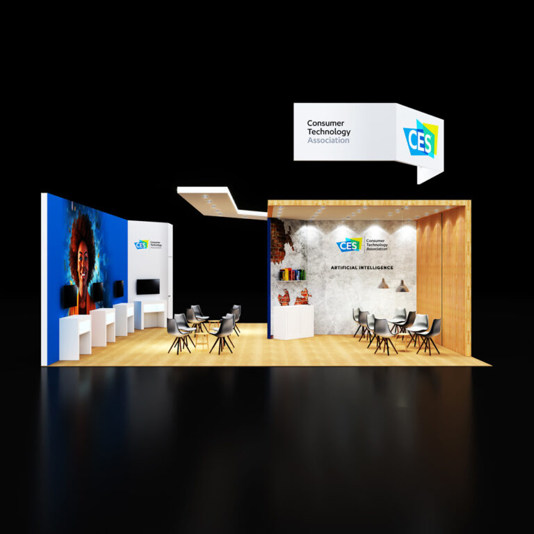 PE3030 105 — 30x30 trade show booth rental by Pure Exhibits