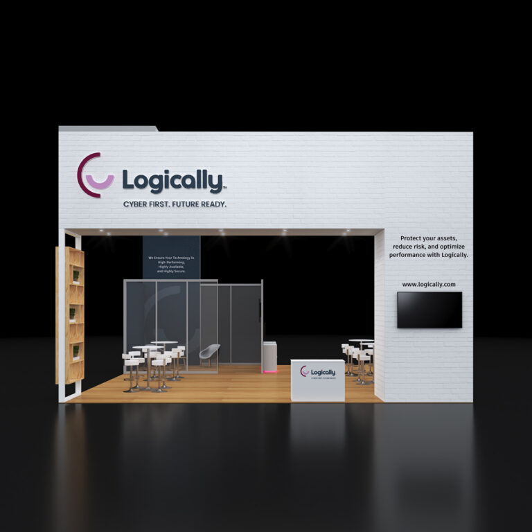 PE3030 106 — 30x30 trade show booth rental by Pure Exhibits