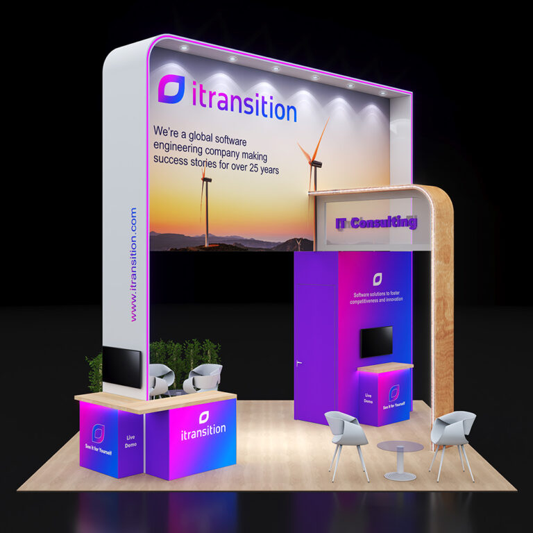 PE2020 128 — 20x20 trade show booth rental by Pure Exhibits