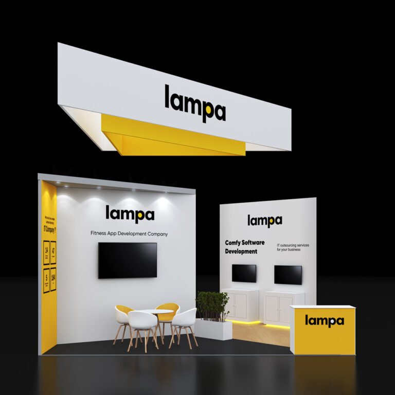 PE2020 132 — 20x20 trade show booth rental by Pure Exhibits