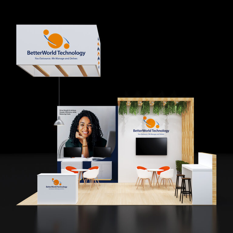 PE2020 133 — 20x20 trade show booth rental by Pure Exhibits