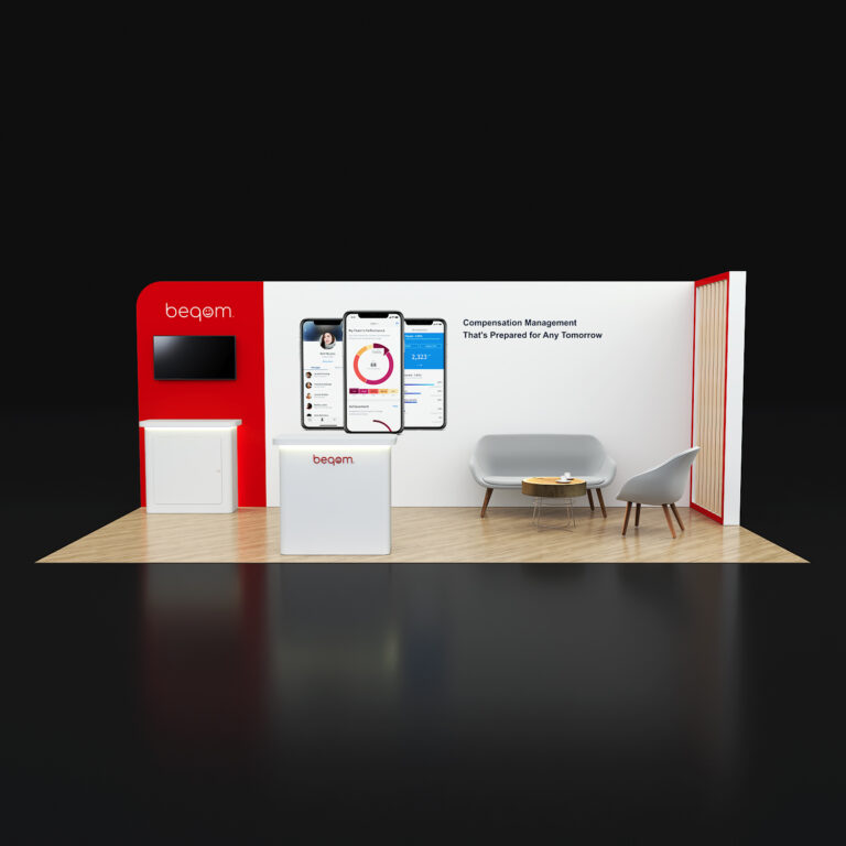 PE1020 89 — 10x20 trade show booth rental by Pure Exhibits