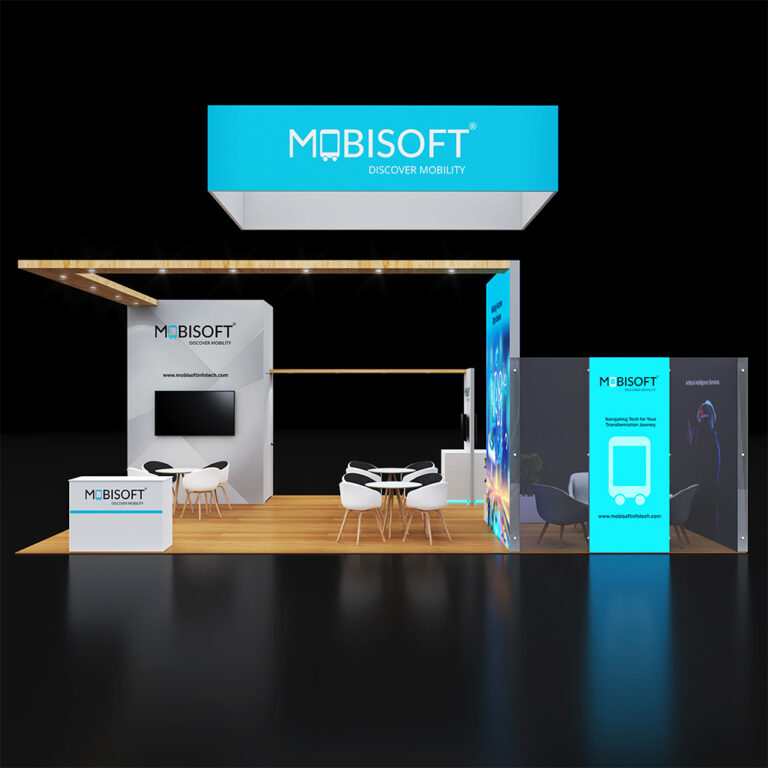 PE2030 115 — 20x30 trade show booth rental by Pure Exhibits