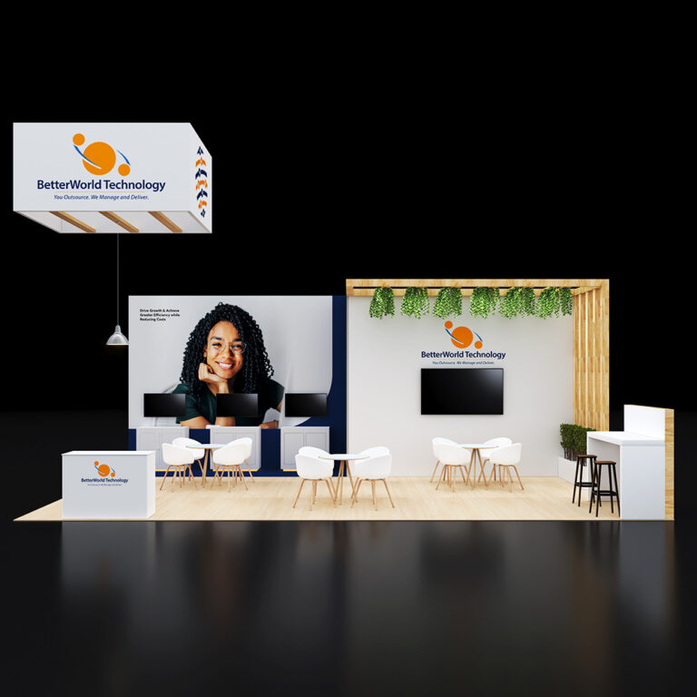 PE2030 117 — 20x30 trade show booth rental by Pure Exhibits