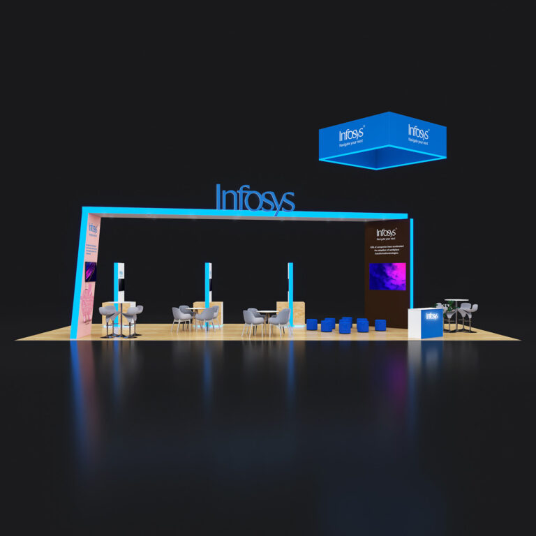 PE2050 028 — 20x50 trade show booth rental by Pure Exhibits