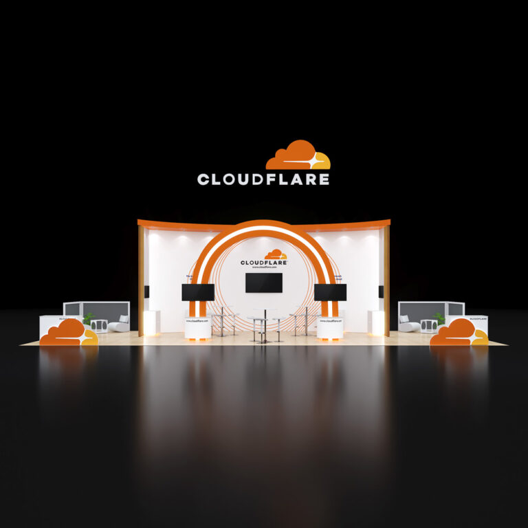 PE2050 041 — 20x50 trade show booth rental by Pure Exhibits