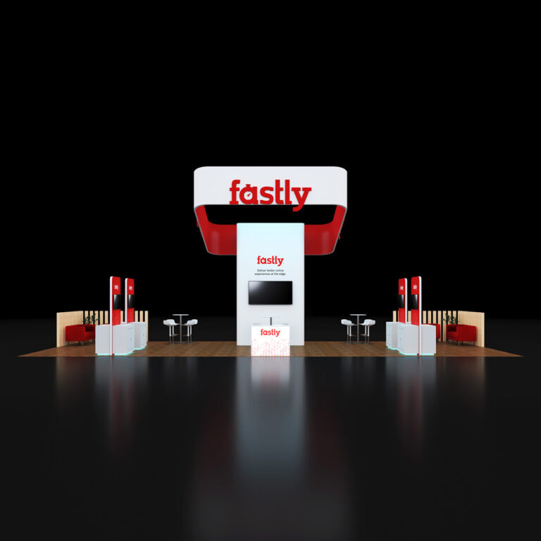 PE2050 042 — 20x50 trade show booth rental by Pure Exhibits