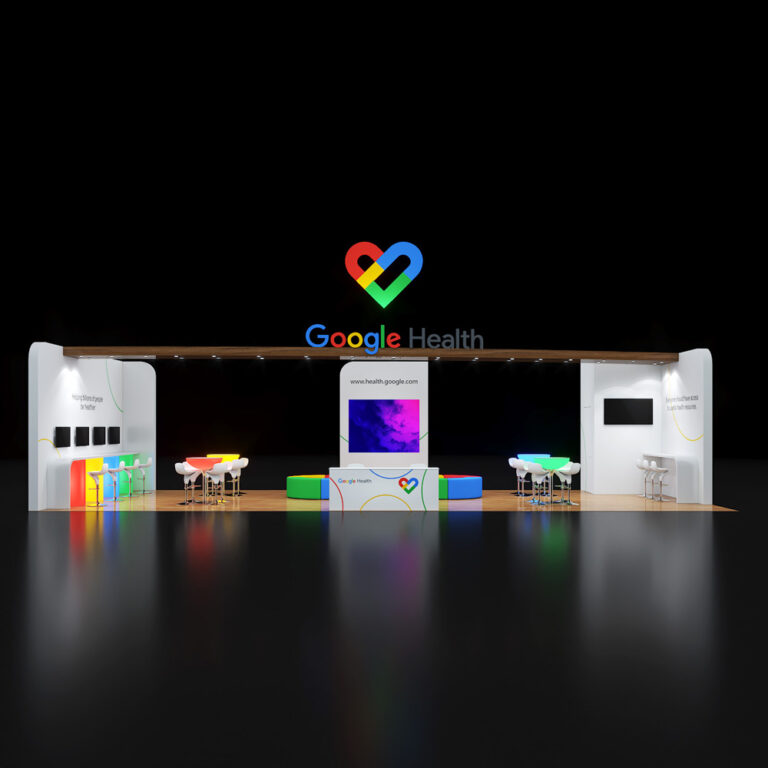 PE2050 043 — 20x50 trade show booth rental by Pure Exhibits