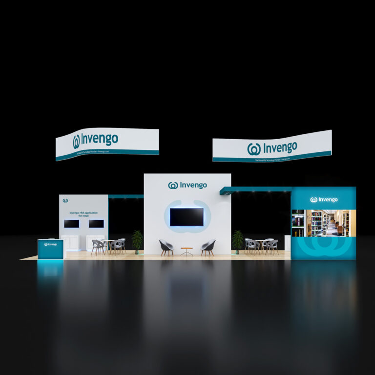PE2050 045 — 20x50 trade show booth rental by Pure Exhibits