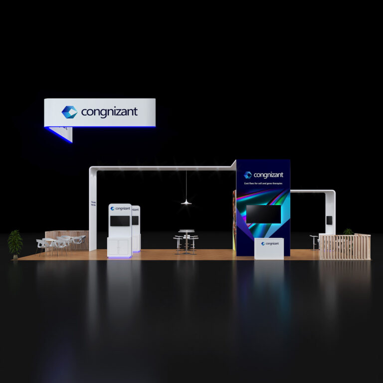 PE2050 047 — 20x50 trade show booth rental by Pure Exhibits