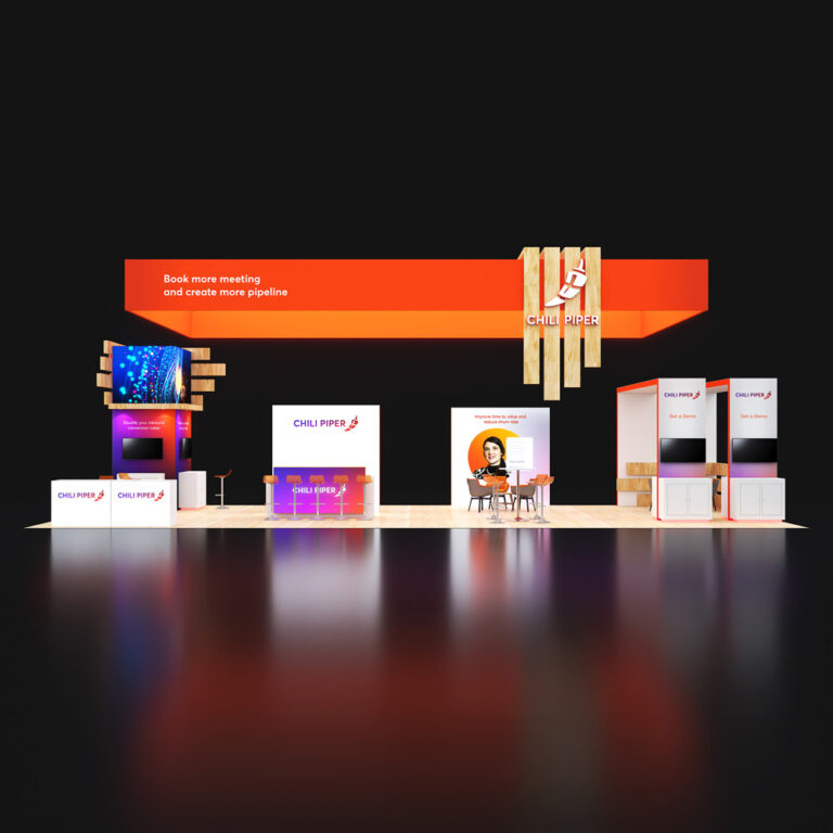 PE2050 038 — 20x50 trade show booth rental by Pure Exhibits