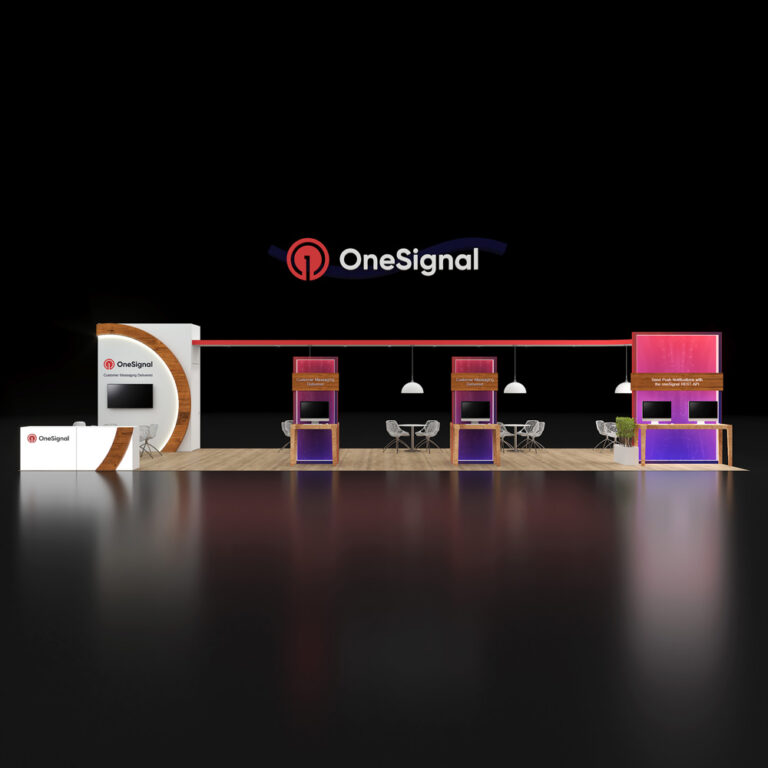 PE2050 039 — 20x50 trade show booth rental by Pure Exhibits