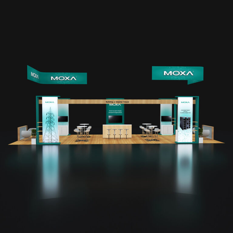 PE2050 032 — 20x50 trade show booth rental by Pure Exhibits